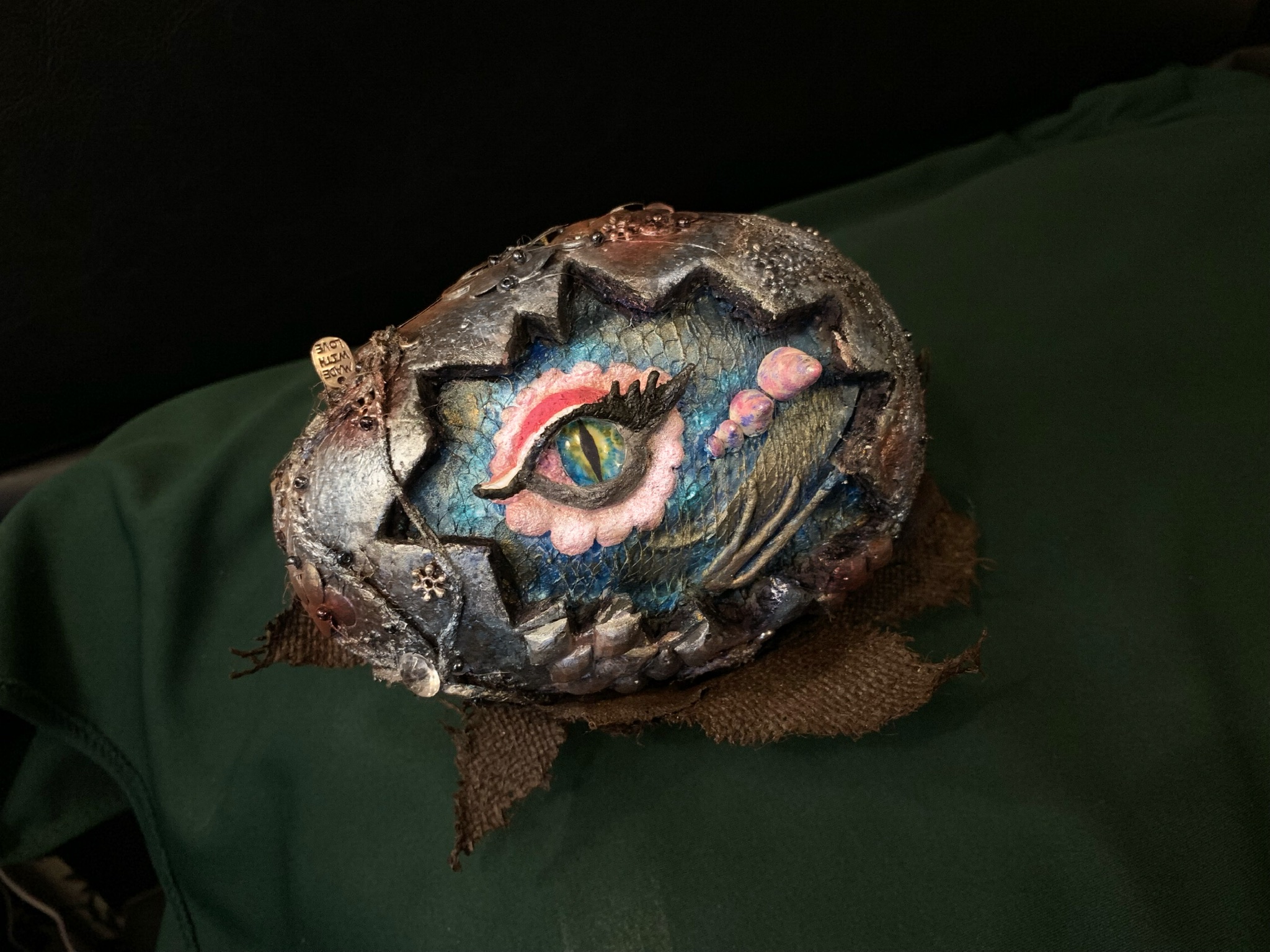 Mixed media dragon egg