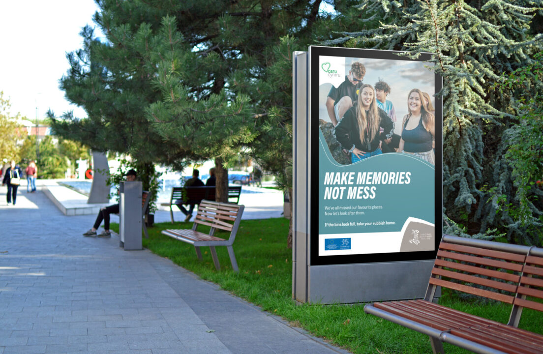 Bus stop sign design for Keep Wales Tidy