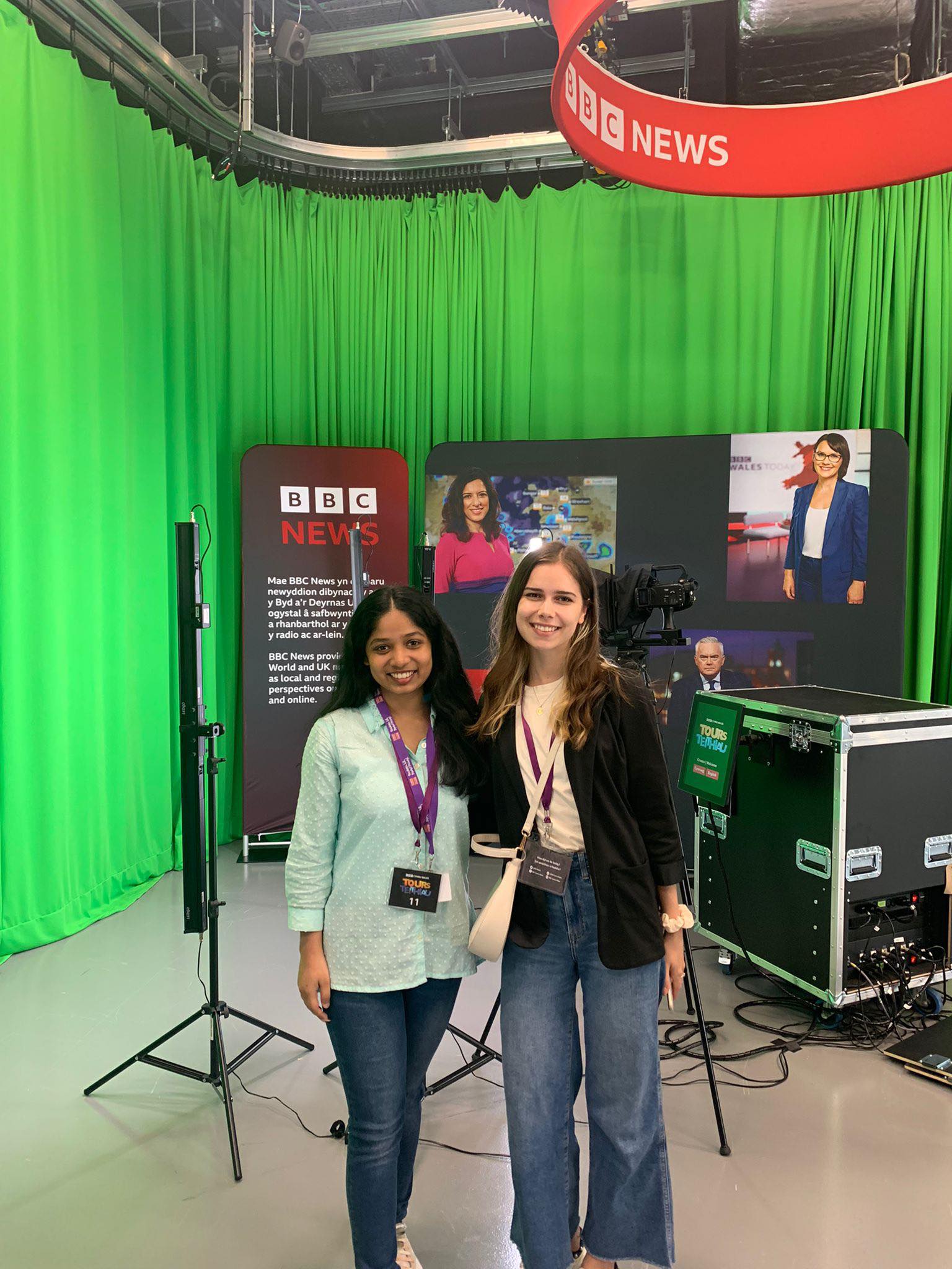 Eszter and Devika on the BBC Wales Tour, Cardiff