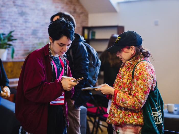 An image of people networking at our most recent Creative Cuppa