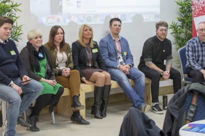 Hub managers at the launch of the Coworking Collective