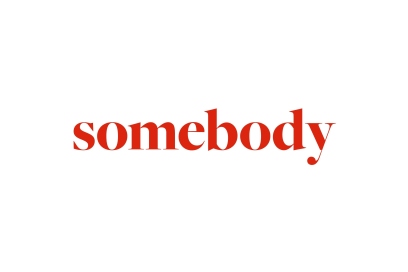 Somebody logo with the words Somebody written in red