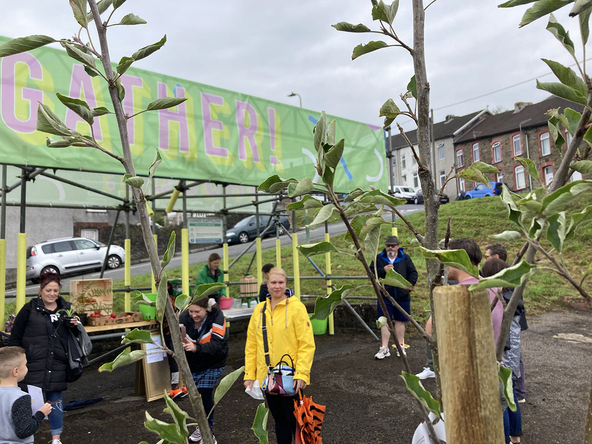 GATHER pop-up community orchard, Aber Valley