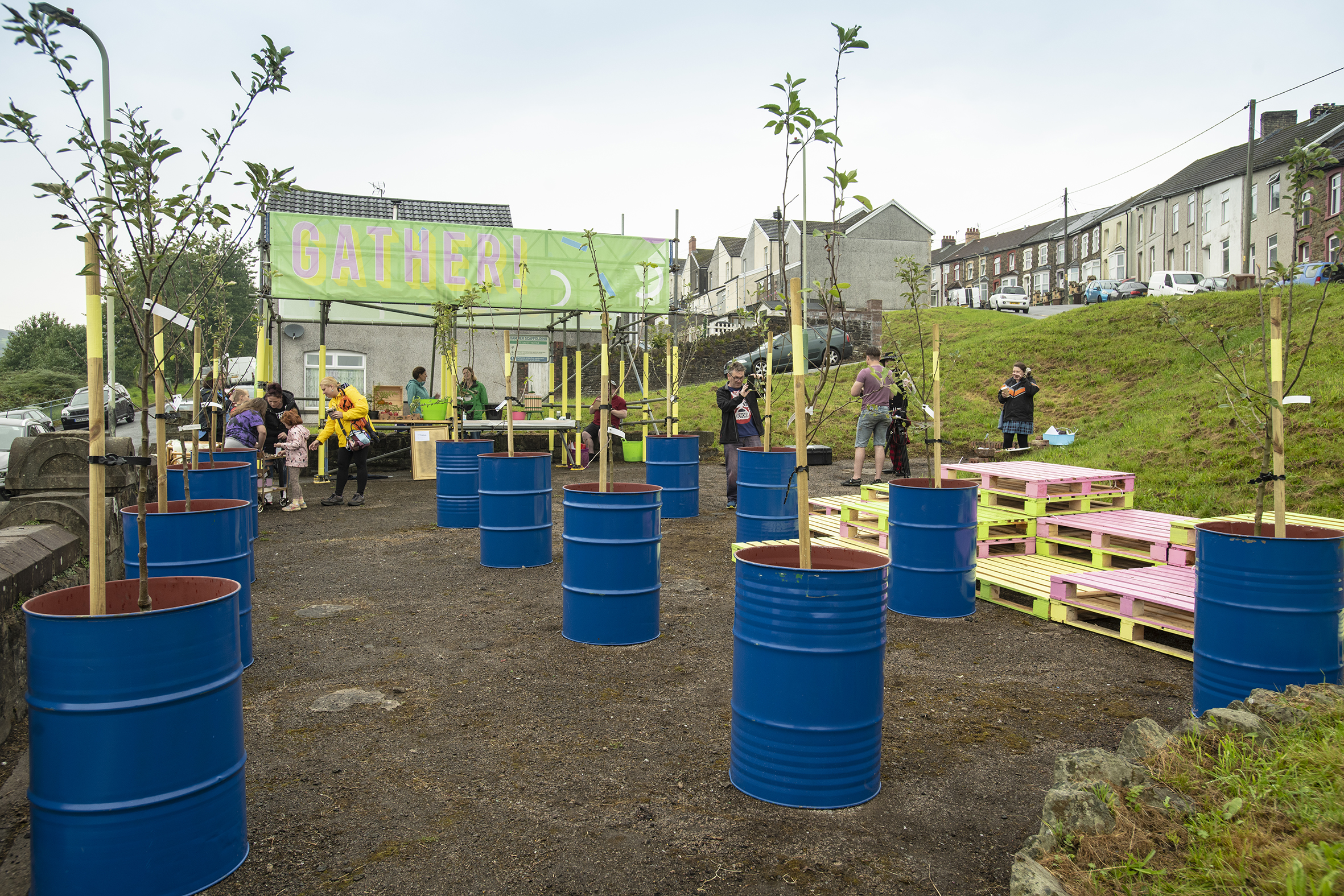 GATHER pop-up community orchard, Aber Valley