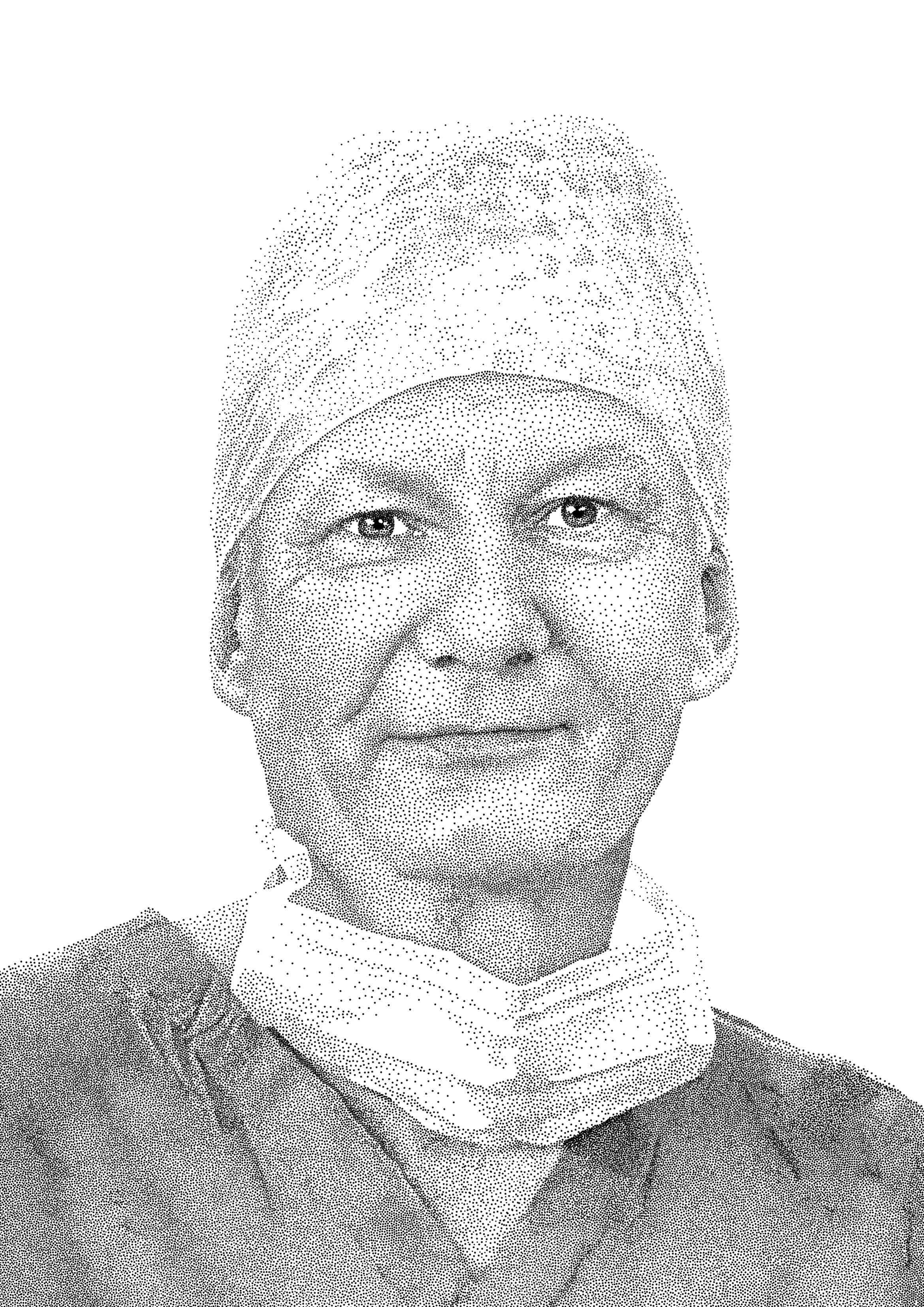 David E Laws - A dotwork portrait of the late doctor as part of my NHS Series.