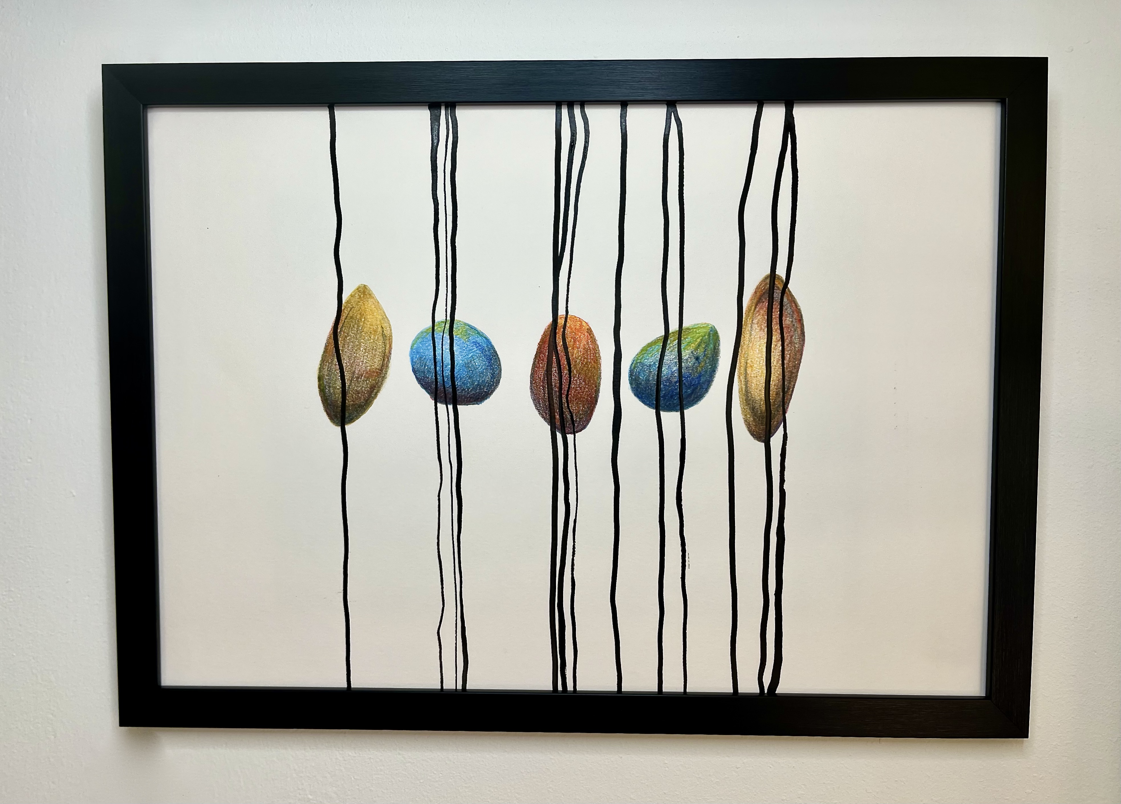 Coloured pencil and Ink piece featured in "Arcadia" at Cardiff MADE