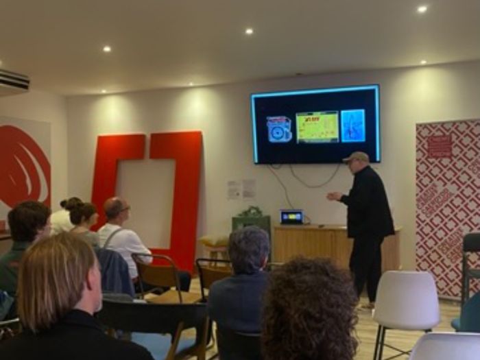 Mark James presenting
